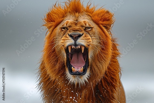 Lion Roars in the Rain: A Catchy and Visible Adobe Stock Title Generative AI
