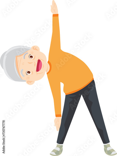 grand mother, old woman exercise
