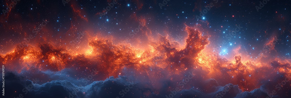 Deep Space Awesome Science Fiction Render, Background Banner HD