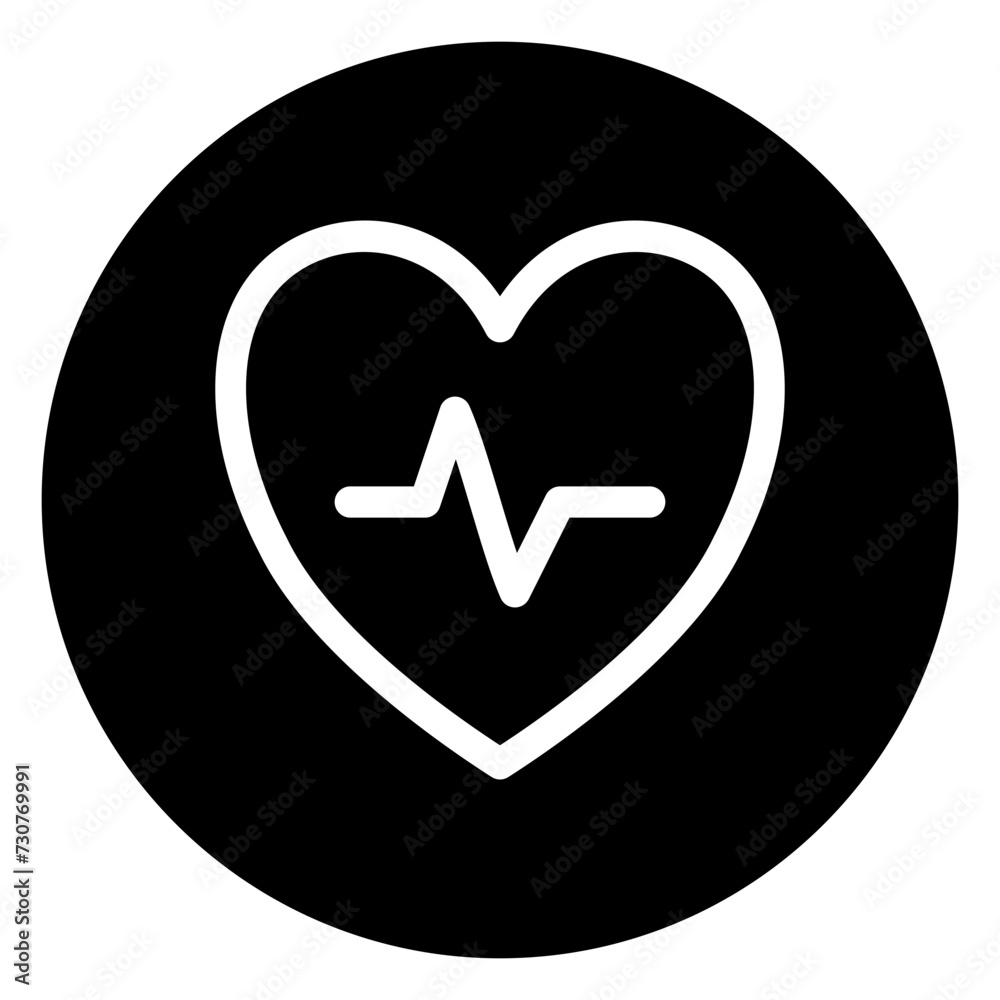 heart rate glyph icon heart rate glyph icon
