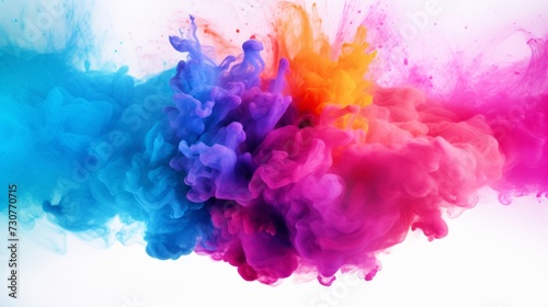 explosion of colored powder white background. abstract colored background. 