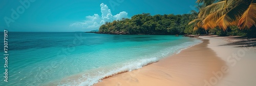 Isolated Beautiful Tropical Island, Background Banner HD