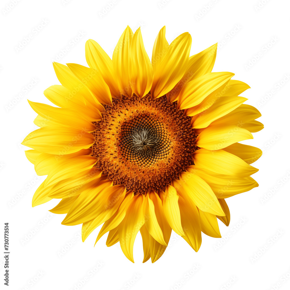 Naklejka premium Sunflower isolated on a transparent background