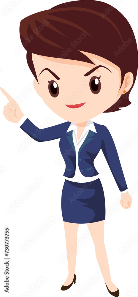 business woman standing character