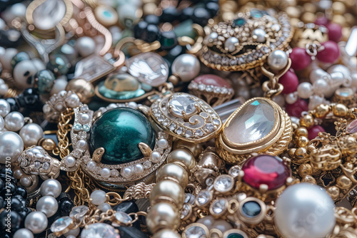 A heap consisting of old/antique jewellery