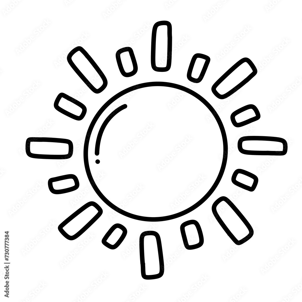 Sun line icon. Sun line icon.