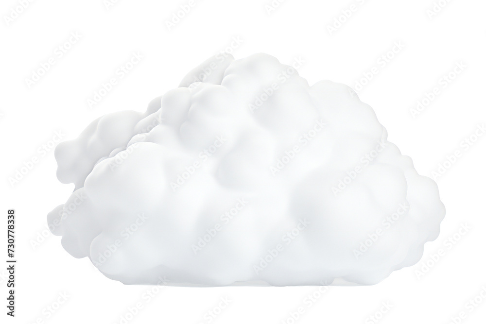 Puffy cloud isolated on transparent background Generative Ai Puffy cloud isolated on transparent background Generative Ai