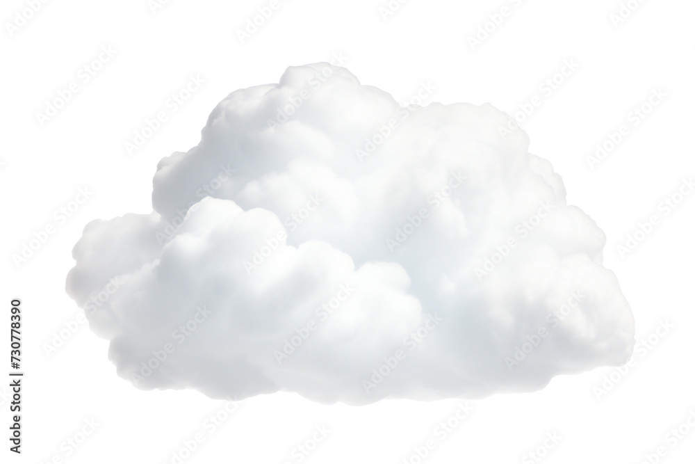 Puffy cloud isolated on transparent background Generative Ai Puffy cloud isolated on transparent background Generative Ai