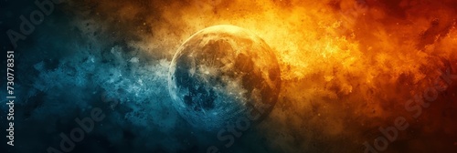 Partial Solar Eclipse On Cloudy Day  Background Banner HD