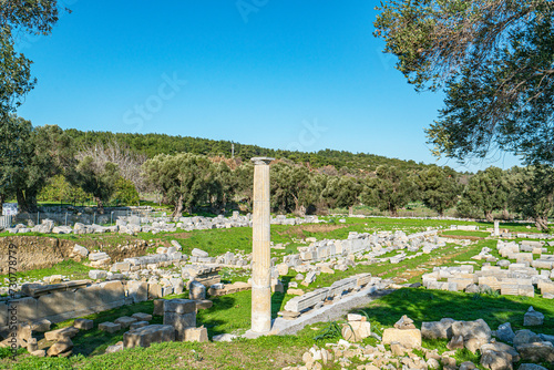Amazing views from Teos (Teo), an ancient Greek city on the coast of Ionia, on a peninsula between Chytrium and Myonnesus, one of the twelve cities that formed the Ionian League in İzmir photo