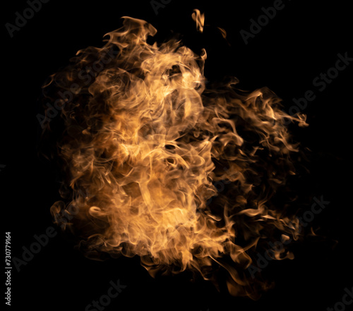 Explosion Swirl Bang Flame Fire Black Background © Ruslan