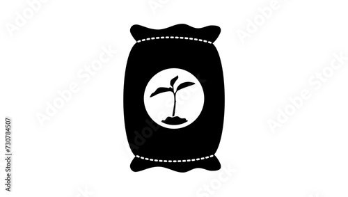 fertilizer sign, black isolated silhouette