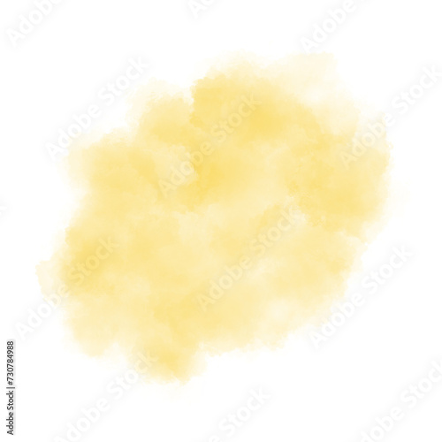 Yellow watercolor brush. © Boonsub