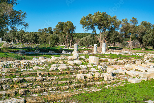 Amazing views from Teos (Teo), an ancient Greek city on the coast of Ionia, on a peninsula between Chytrium and Myonnesus, one of the twelve cities that formed the Ionian League in İzmir photo