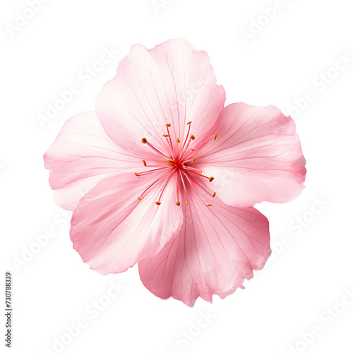 Sakura petal isolated on transparent background Generative Ai