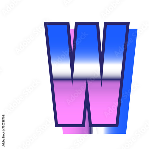 Retro Letter W