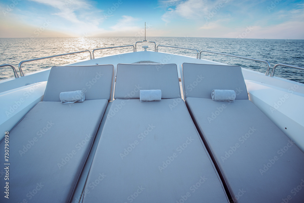 Sundeck on a luxury yacht