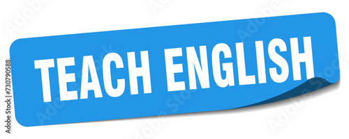 teach english sticker. teach english label