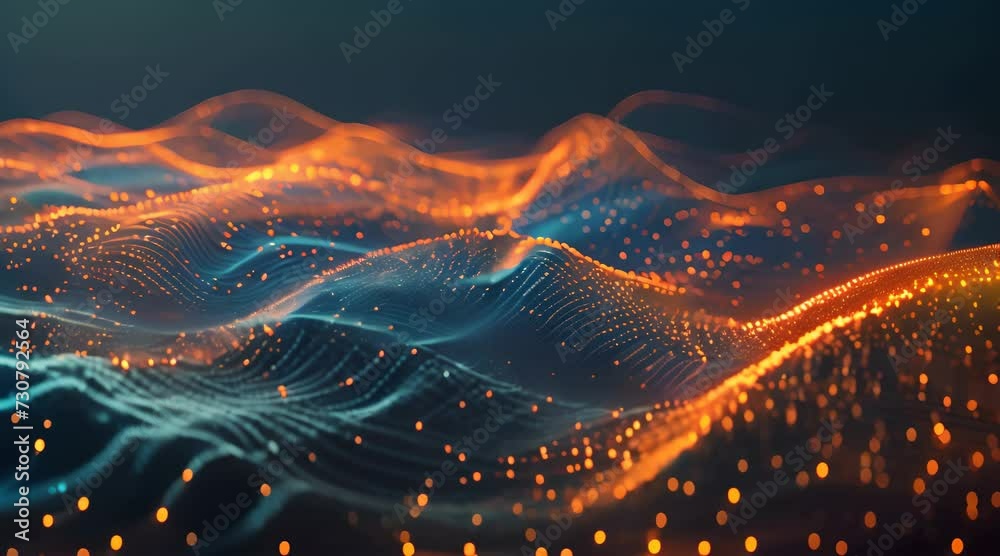 Digital waves, pulsating with dynamic energy and vibrant colors, symbolizing the boundless possibilities of the digital realm.