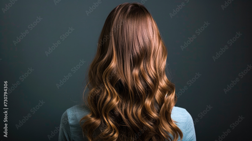 Fototapeta premium Woman with Beautiful Curly Hair from Behind