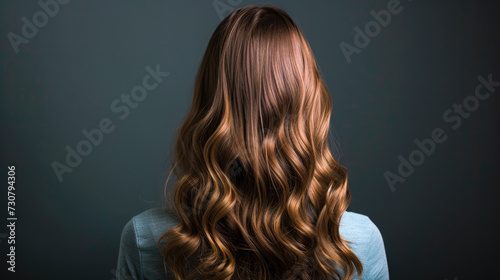 Woman with Beautiful Curly Hair from Behind