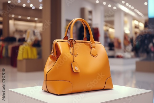 Women's Bag On Counter In Store