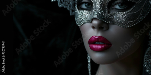 Woman in venetian mask