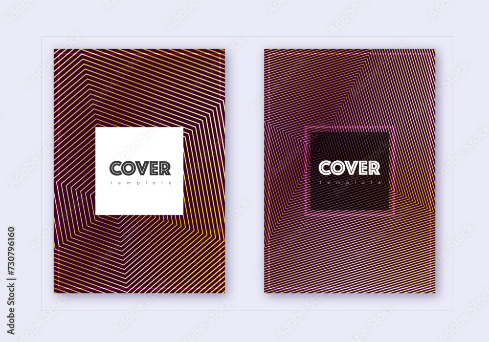 Hipster cover design template set. Gold abstract l Hipster cover design template set. Gold abstract l