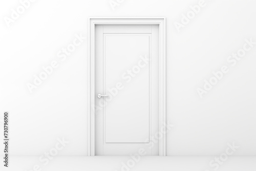 White door on a white minimalist wall.