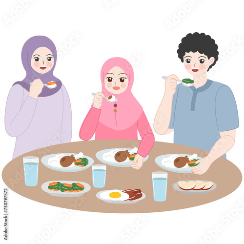 muslim iftar fasting together