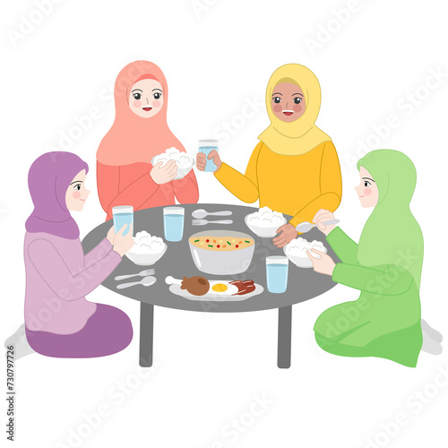 muslim iftar fasting together