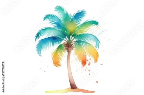 Palm tree on a white background