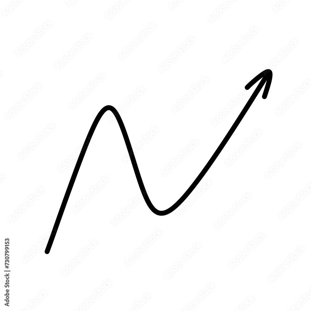 Doodle arrow and scribble. Doodle arrow and scribble.
