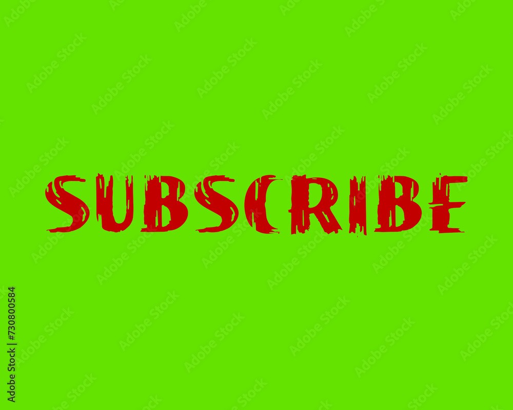 Subscribe on a green background for social media use