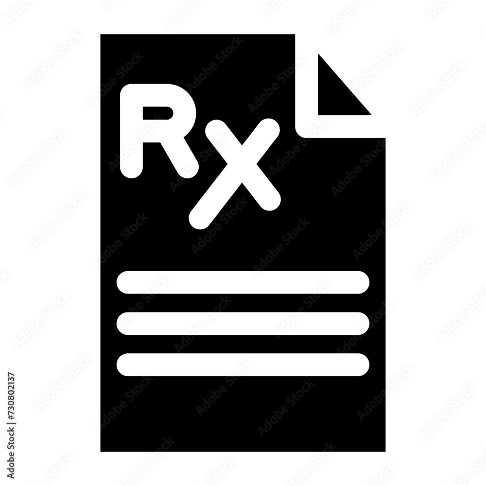 Medical record icon, medical report icon, medical history thin icon, vector isolated.