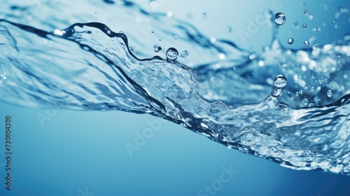 abstract water splash on blue background