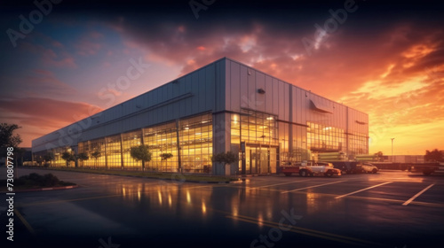 Logistics distribution center, Retail warehouse. Freight forwarding industry concept © tong2530