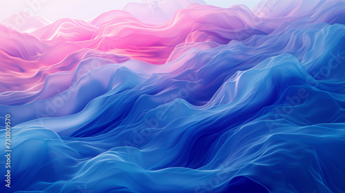 Neon blue and purple multicolored smoke puff cloud design elements, Picture of colorful abstract blue background The screen shows smooth gestures, generative ai