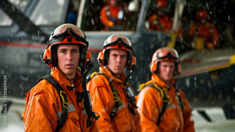 Coast Guard Rescue Team in Action. Generative ai Coast Guard Rescue Team in Action. Generative ai