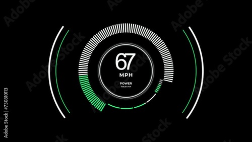 speedometer 4k. Technology speedometer Performance Racing Car and bike Dashboard. photo