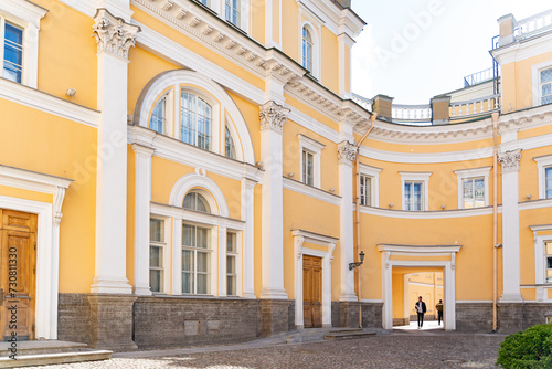Polish garden and building of museum-Estate of G. R. Derzhavin, St. Petersburg
