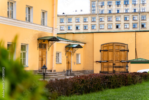 Polish garden and building of museum-Estate of G. R. Derzhavin, St. Petersburg