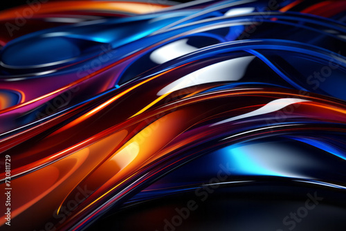 Colorful Abstract Background With Vibrant Lines