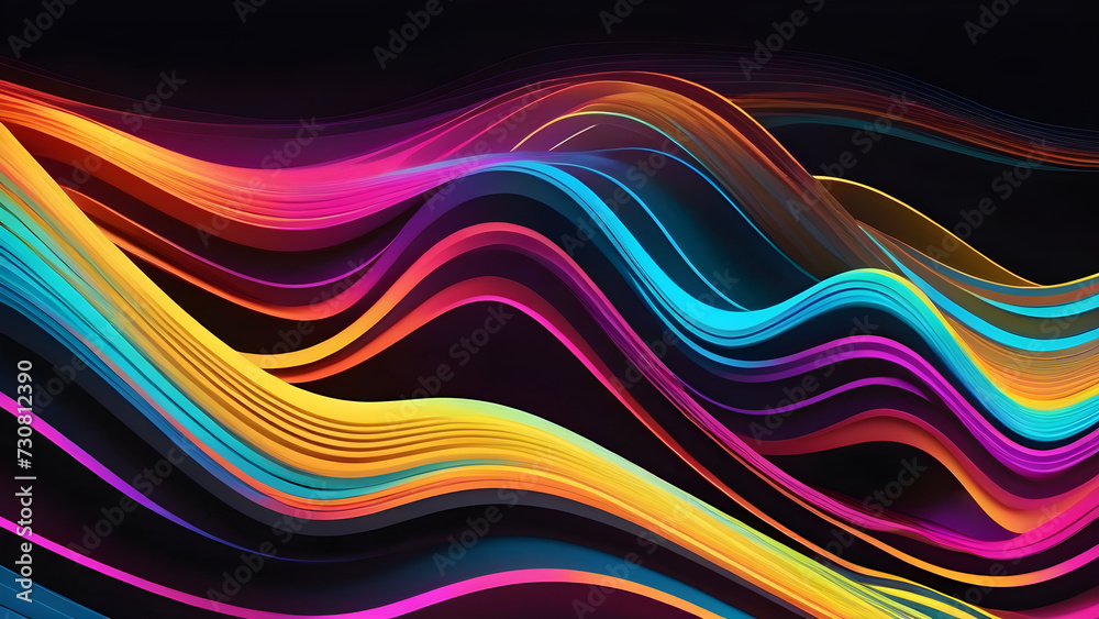 abstract-waves-of-neon-stripes-in-electric-hues-curving-gracefully-against-a-stark-black-background abstract-waves-of-neon-stripes-in-electric-hues-curving-gracefully-against-a-stark-black-background