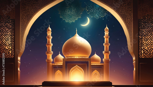 mosque at night