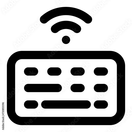 wireless keyboard icon vector illustration asset element