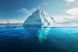 Amazing white iceberg in the ocean