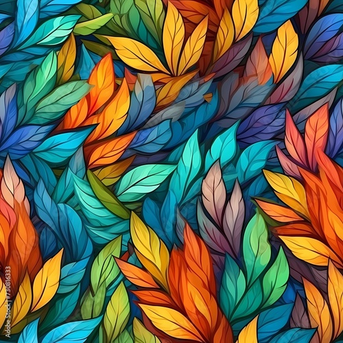 Vibrant Leaf Pattern © RobertGabriel