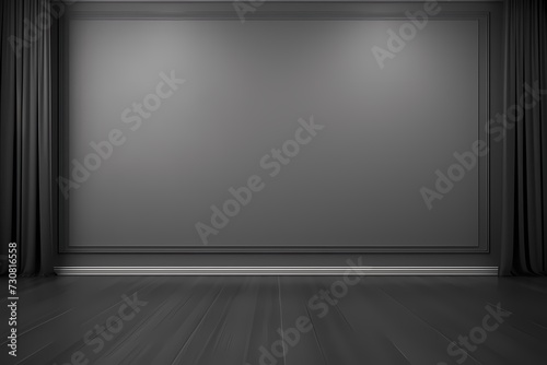 Timelessly elegant empty solid color background in a classic charcoal gray shade photo
