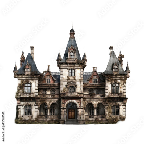 Manor house isolated on transparent background